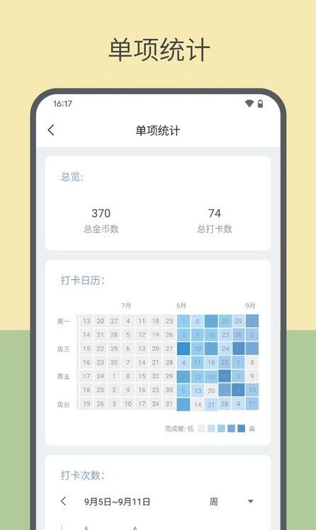 元气打卡截图