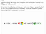 微软与最大独立云游戏供应商签订协议 提供10年COD